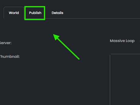 Publish tab